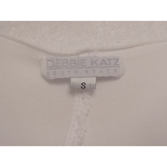 Debbie Katz South Beach swimsuit coverup white embroidered size Small - Picture 6 of 8